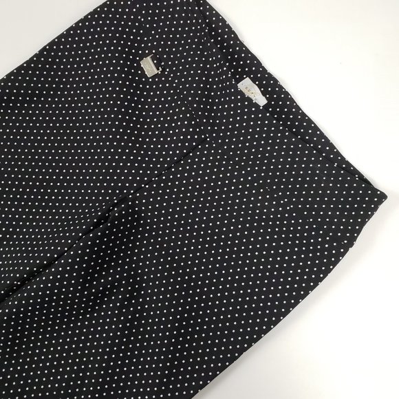 Lisette Black Polka Dot Skinny Pants Size 8 - Picture 3 of 7
